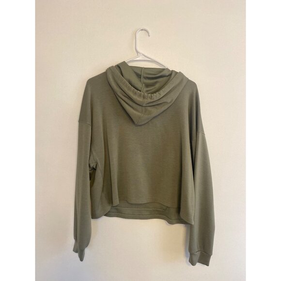 As Revival Olive Green Women's Hoodie With Kangaroo Pocket Size S Oversized - Picture 5 of 5